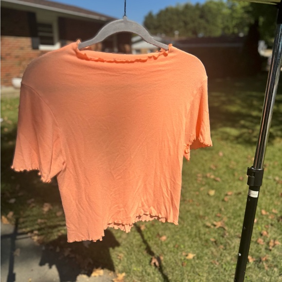 Free People Movement lettuce-edge tee- M/L - Picture 1 of 3